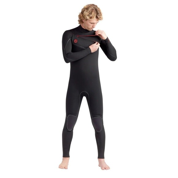 Body Glove Wetsuit Mens M Black Gray Pro 3/2 mm Chest Zip Padded Knee Fullsuit - Picture 1 of 16